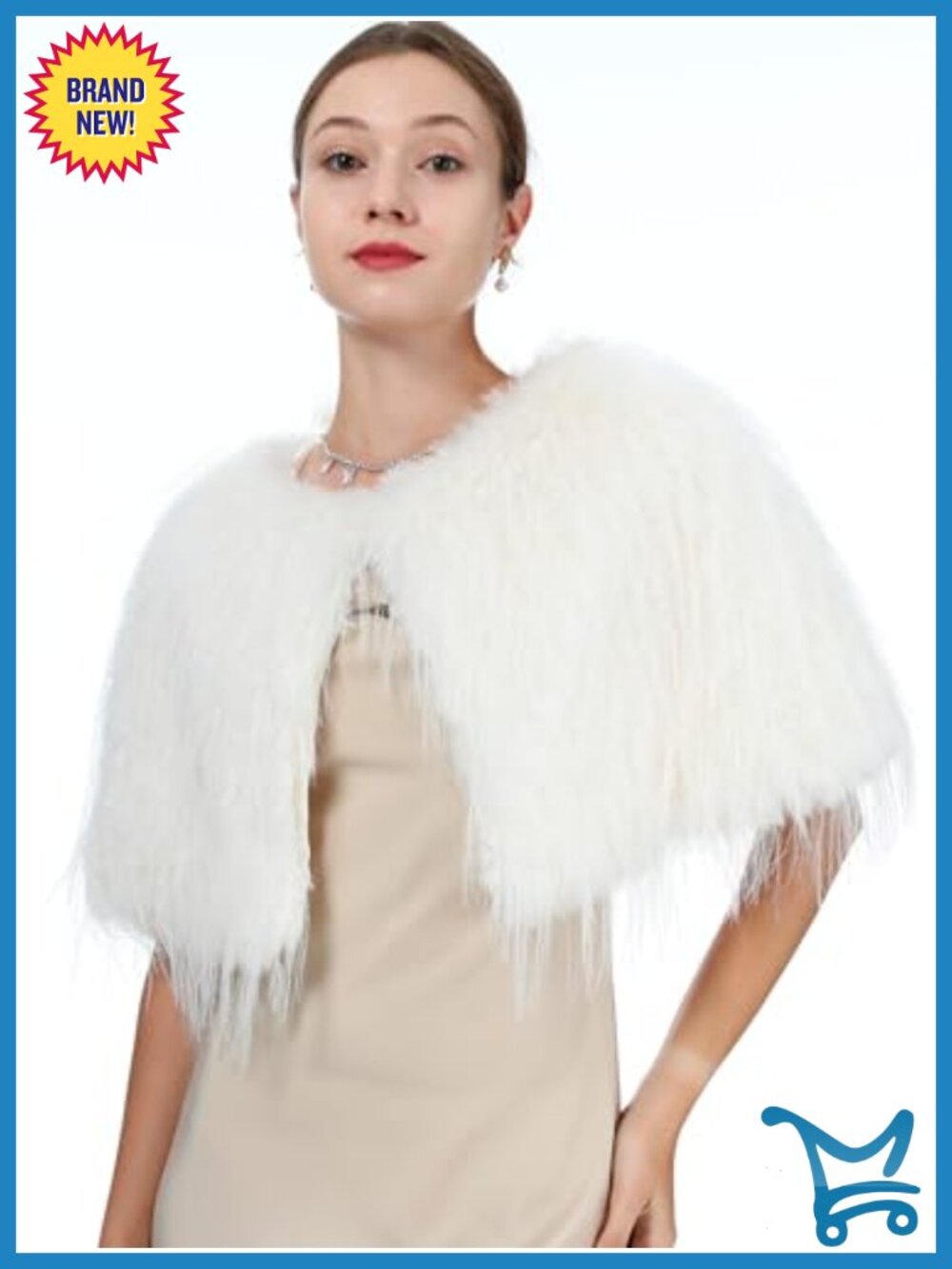 Faux Fur Wraps Shawls Warm Cape for Party Wedding